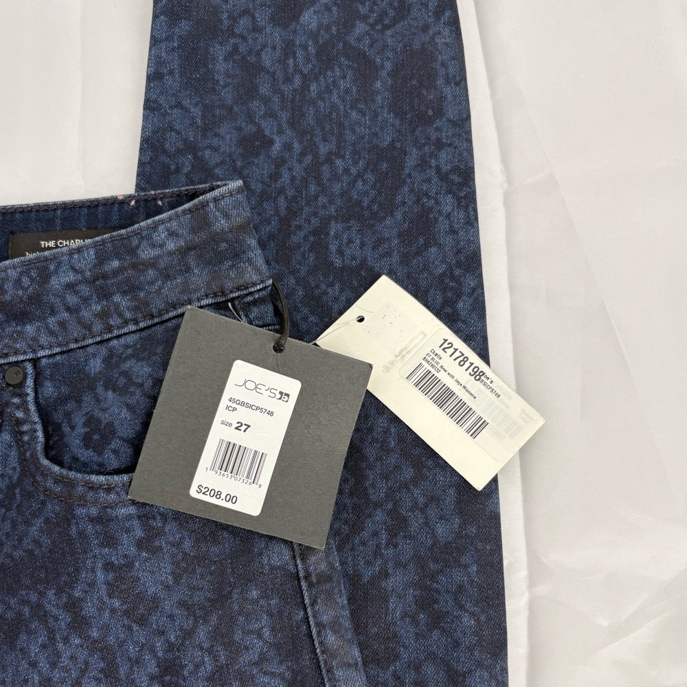 NWT‎ Joe's Jeans Python/ Snake Indigo Charlie High Rise Skinny Ankle Jeans - Picture 9 of 10